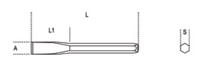 Scalpello piatto normale cromato  - Art. 34 - Beta Utensili