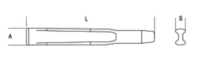 Scalpello piatto nervato cromato - Art. 35 - Beta Utensili