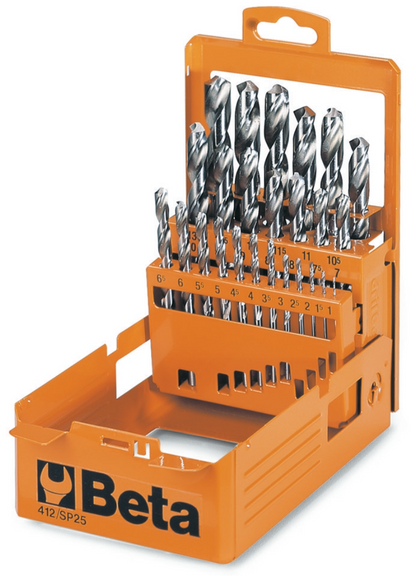Set di Punte elicoidali cilindriche - Art. 412/SP25 - Beta Utensili