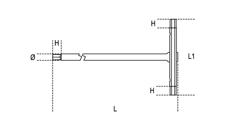 Chiave a T con tre estremità maschio esagonale - Art. 951 - Beta Utensili