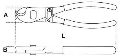 Tagliacavi per cavi isolati di rame e alluminio - Art. 1132 - Beta Utensili