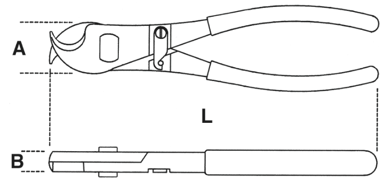 Tagliacavi per cavi isolati in rame e alluminio - Art. 1132BM - Beta Utensili
