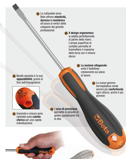 Giravite per viti con impronta a croce - Art. 1202EL - Beta Utensili