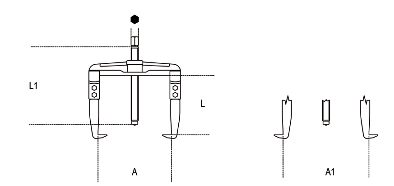 Estrattore universale a 2 griffe scorrevoli - Art. 1500N - Beta Utensili